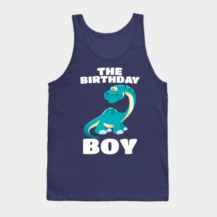 The Birthday Boy - Happy Long Neck Dinosaur Boys Tank Top